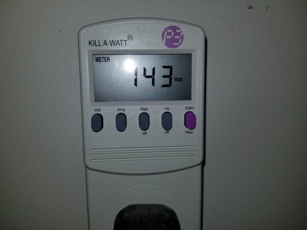 refrigerator watts needed from generator