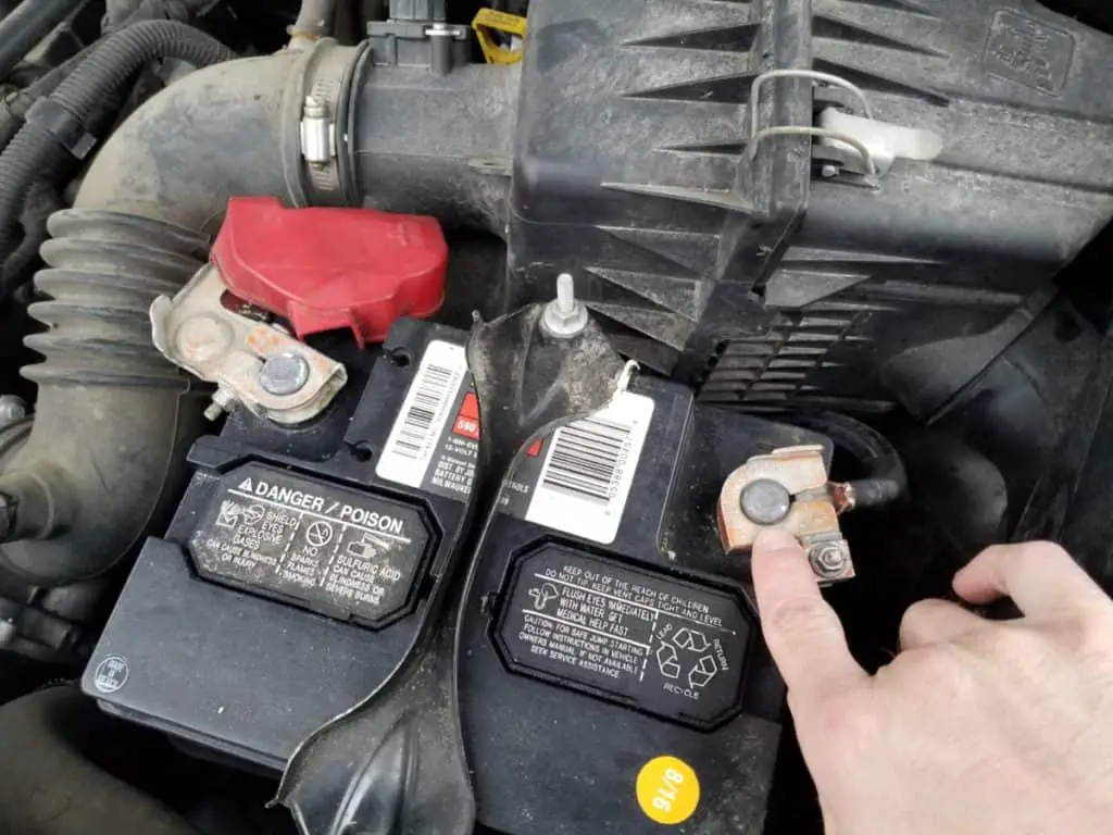 disconnect negative terminal car battery