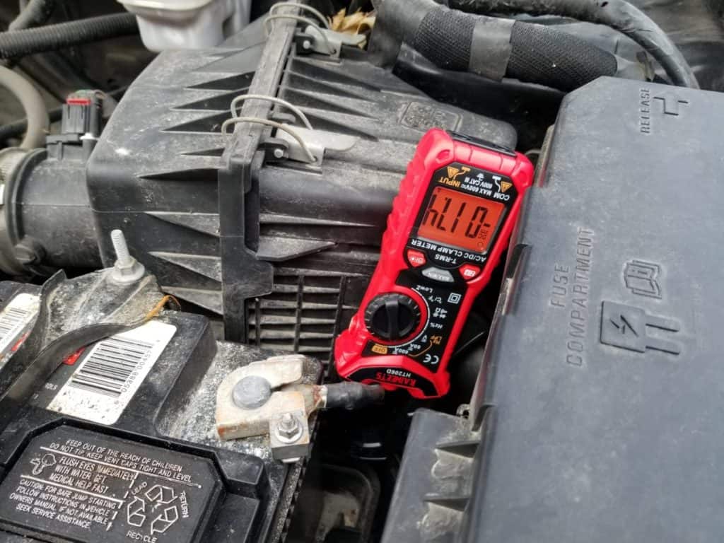 measuring headlight amps with clamp-on multimeter