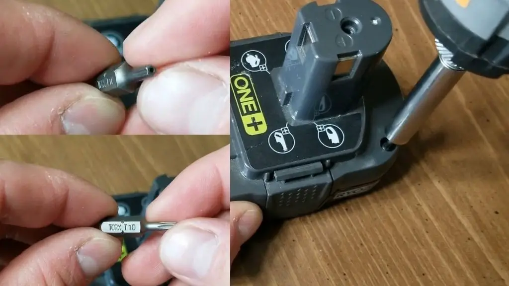 image showing the tools needed to take apart a Ryobi 18v battery.