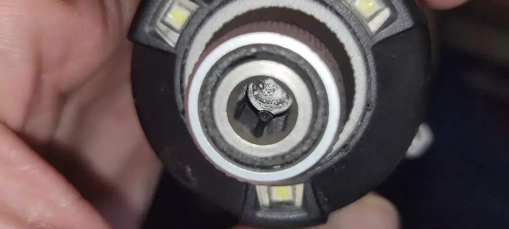 image showing how a ryobi impact driver bit holder should look after repairing it.  